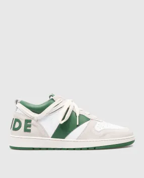 Rhude Green leather sneakers RHECESS-LOW