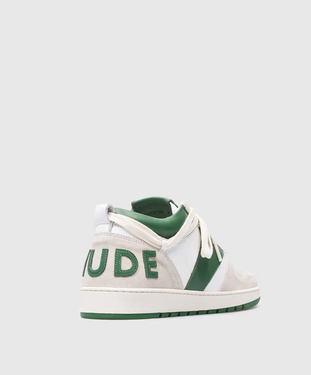 Rhude Green leather sneakers RHECESS-LOW