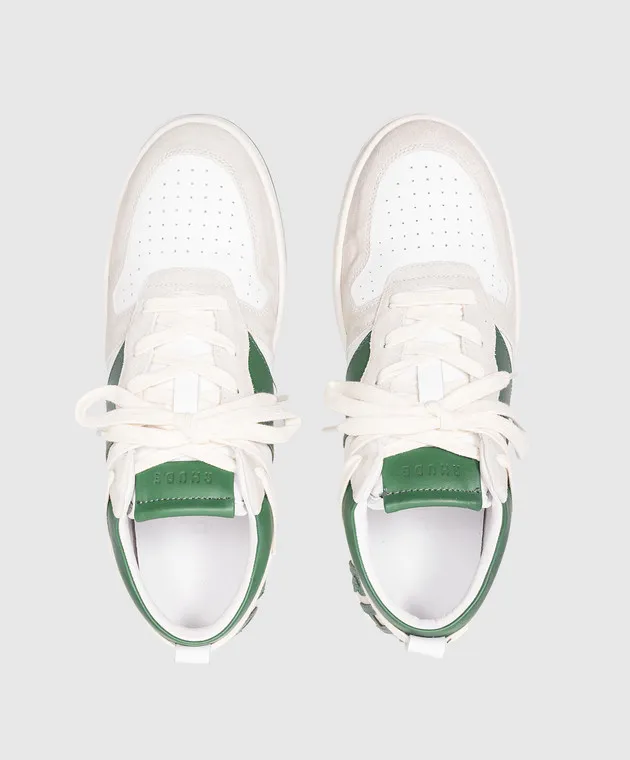 Rhude Green leather sneakers RHECESS-LOW