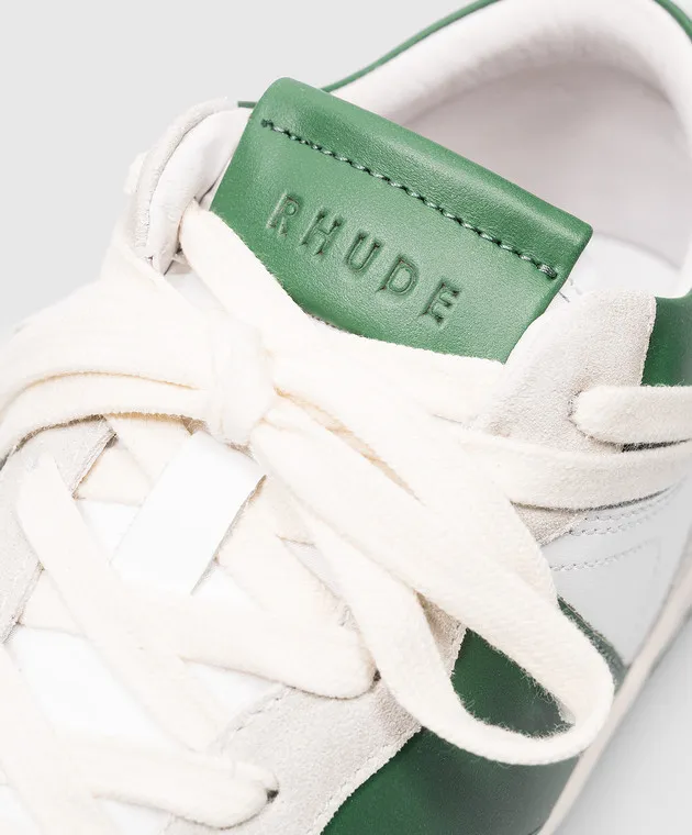 Rhude Green leather sneakers RHECESS-LOW