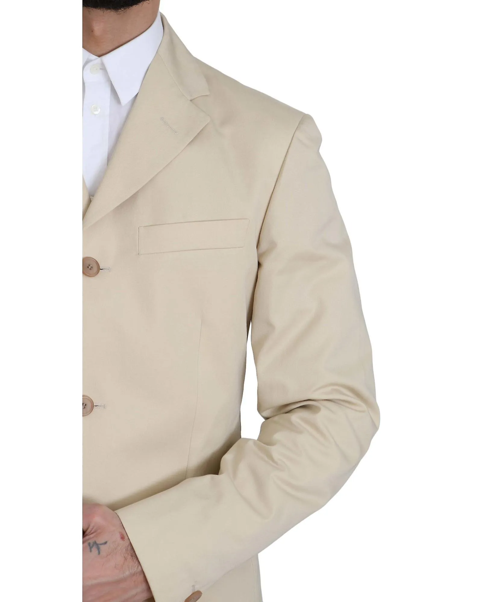 Romeo Gigli Cotton Solid Suit