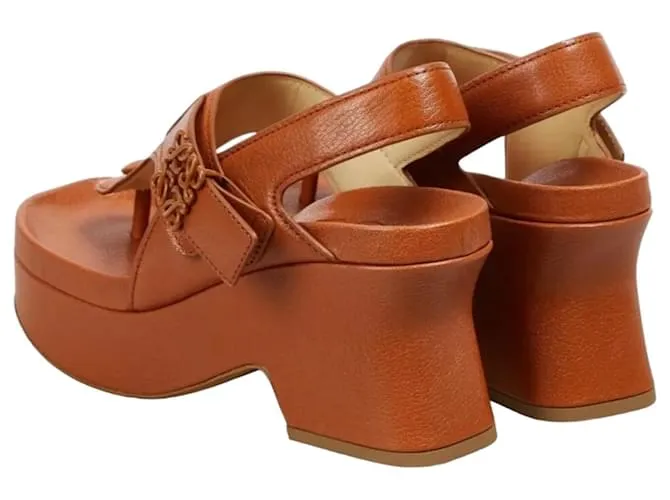 Sandalias Loewe Flatform Marrón claro 