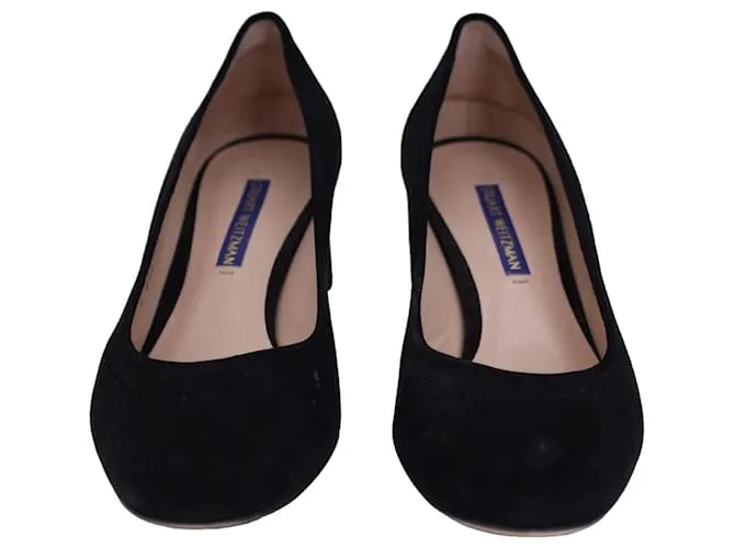 Stuart Weitzman Patricia Weitzman 60 Bombas en gamuza negra Negro 