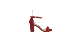 Stuart Weitzman Sandalias de gamuza Roja 