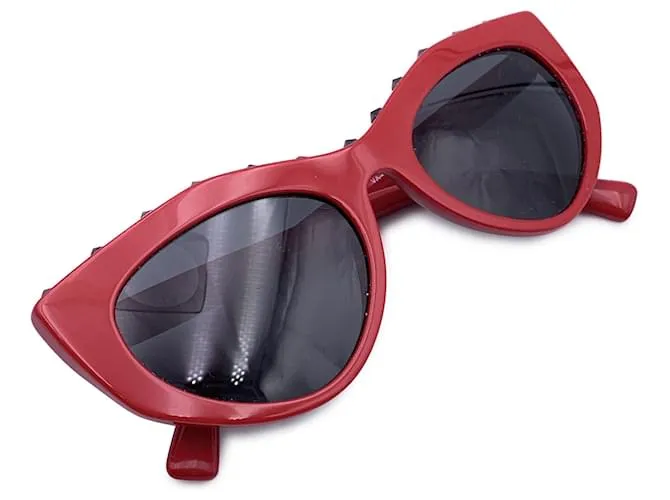 Valentino Garavani Valentino gafas de sol Soul Rockstud de acetato rojo 4060 53/20 140MM Roja 