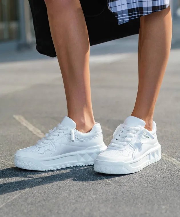 Valentino White leather sneakers ONE STUD XL