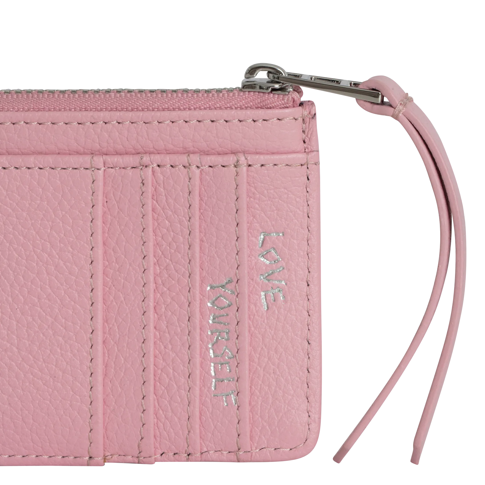 ZADIG&VOLTAIRE ZV CARD - Tarjetero de cuero de gamuza en rosa